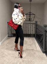 “JAZZY” POlKA-DOT BOMBER JACKET