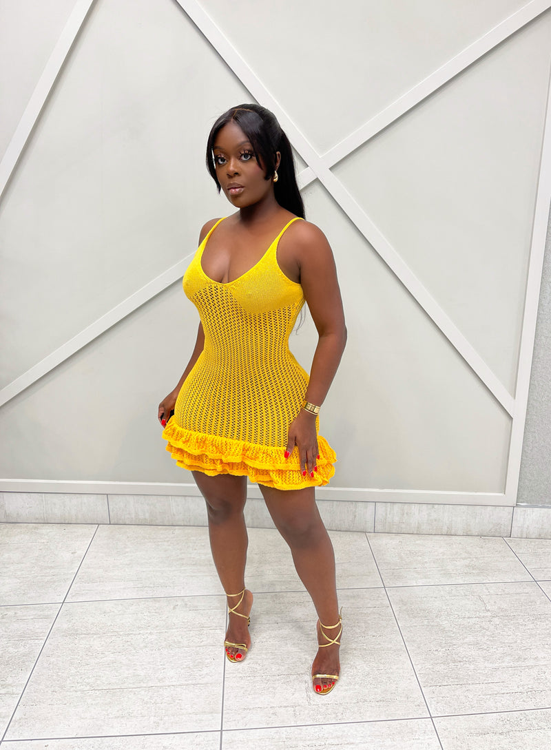 “DEMI” KNIT DRESS (YELLOW)