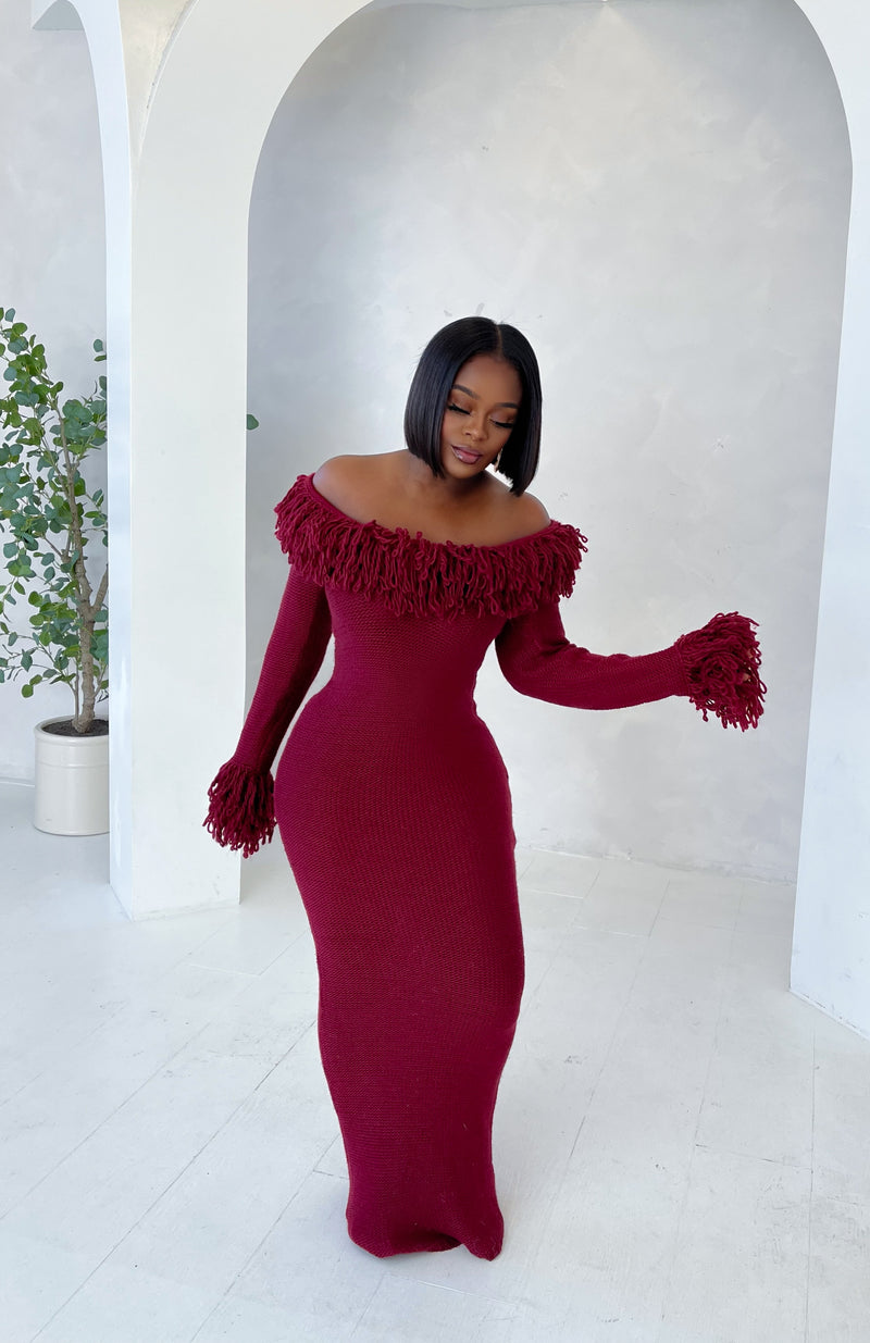 BRYIA FRINGE KNIT DRESS(S-XL) jeneevalabel BRYIA FRINGE KNIT DRESS(S-XL) jeneevalabel