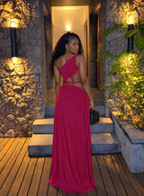 “MONICA” ROPE MAXI -WINE
