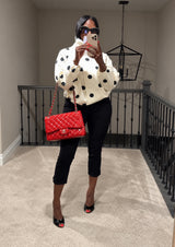 “JAZZY” POlKA-DOT BOMBER JACKET