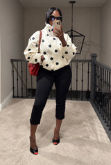“JAZZY” POlKA-DOT BOMBER JACKET