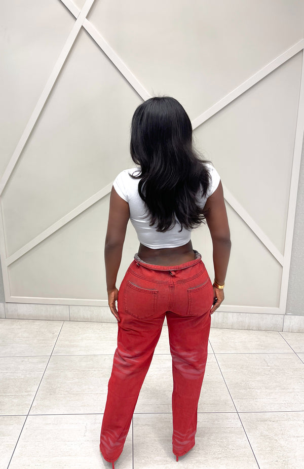 “FIRE FADE” DENIM PANTS