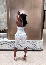 “NOELLE” HALTER CAPRI SET