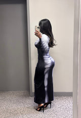 “KYIE” MAXI DRESS -BLACK/WHITE