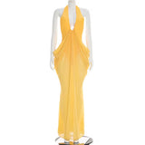“SOLE” DRAPE  MAXI  DRESS