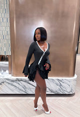 “JANELLE” RUFFLE  MINI DRESS (S-XL)