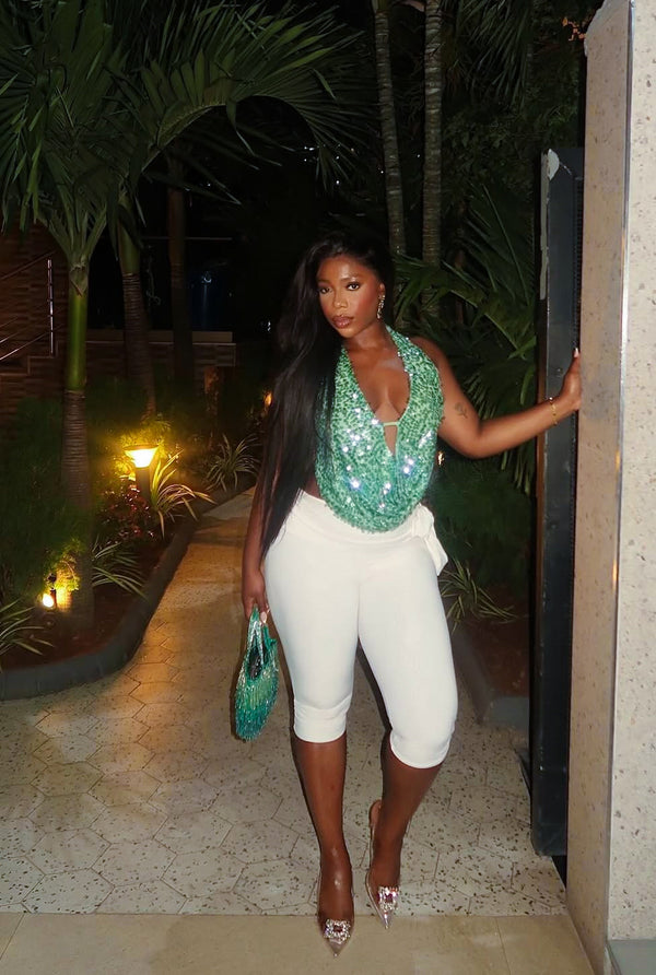 “Allure” Sequin Halter Top