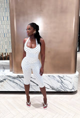 “NOELLE” HALTER CAPRI SET
