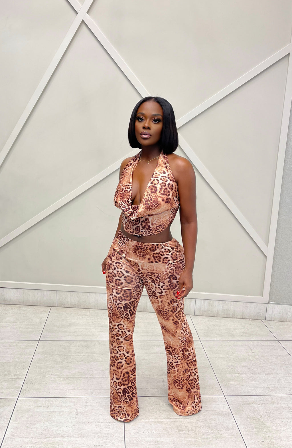 LEOPARD PRINT” TWO PIECES SET – jeneevalabel - Main Image