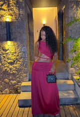 “MONICA” ROPE MAXI -WINE