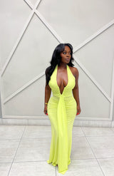 “ALANI” MAXI DRESS - LIME GREEN