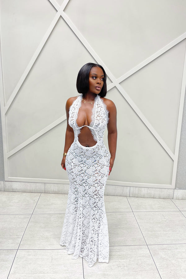 “LACE ME UP” MAXI DRESS