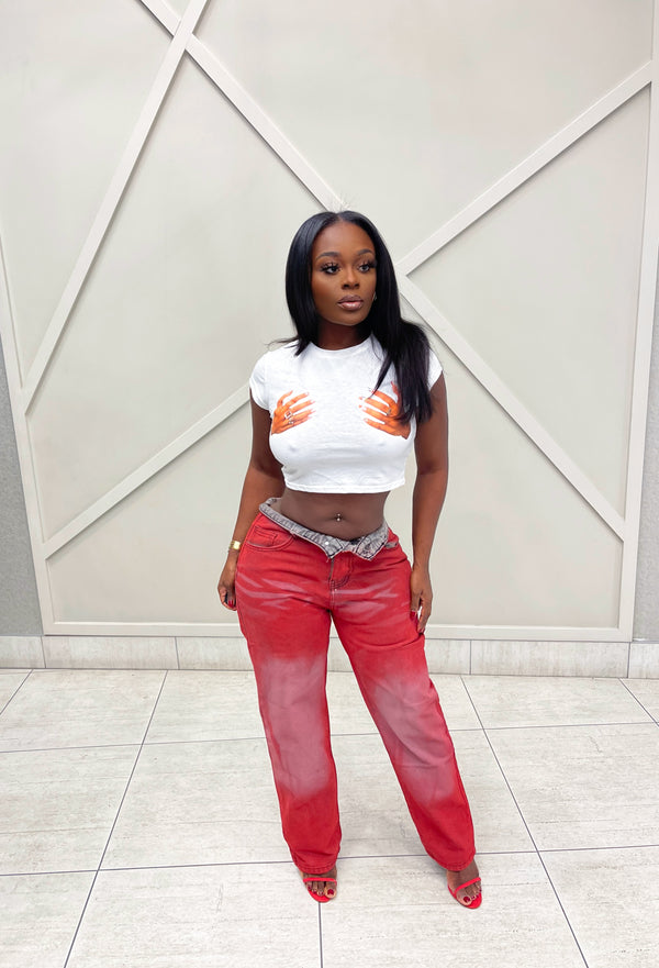 “FIRE FADE” DENIM PANTS