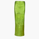 “GREEN ENVY” METALLIC SKIRT (S-XL)