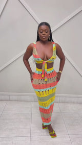 “ISLAND” KNIT SKIRT SET