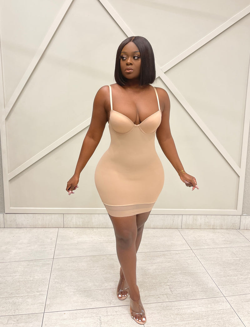 FOREVER SNATCHED DRESS -NUDE