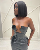 “KHLOE” LEATHER DRESS