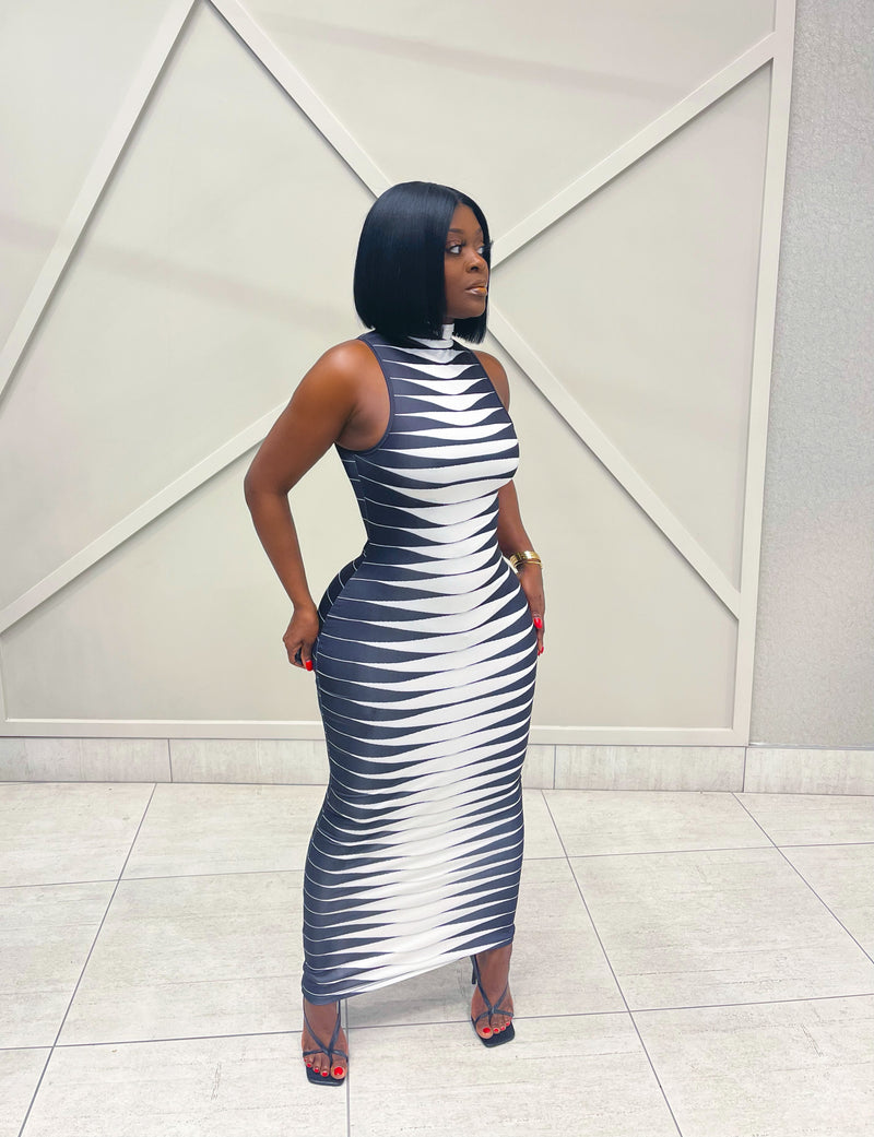 “NOBU” BODYCON DRESS- BLACK