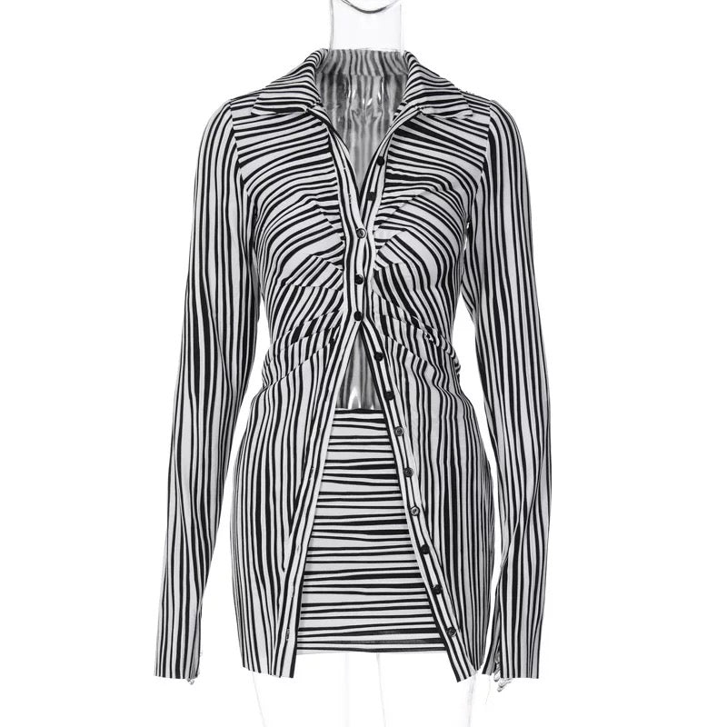 “MAZI STRIPE” SKIRT SET