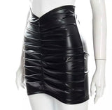 “SEZA” LEATHER SKIRT
