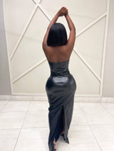 “KHLOE” LEATHER DRESS